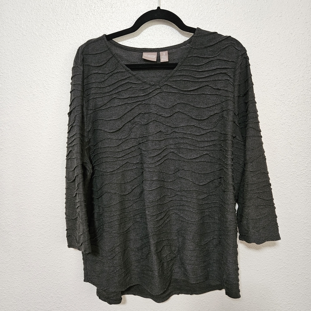 Chico textured top chico size 3 = size large